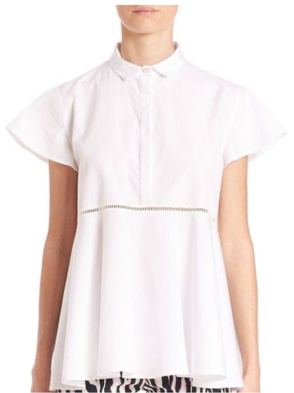 Giamba Giambattista Valli Cotton Peplum Shirt
